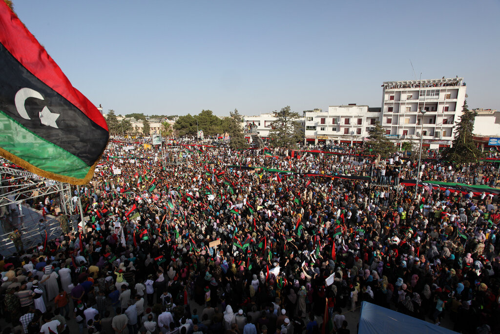 Demonstration in Bayda Libya 2011
